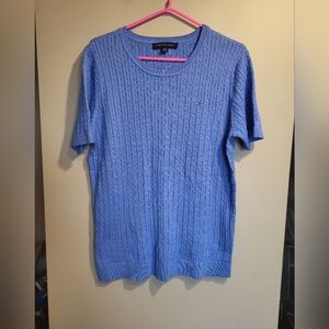 Tommy Hilfiger Light Blue Knit Sweater, Size XL